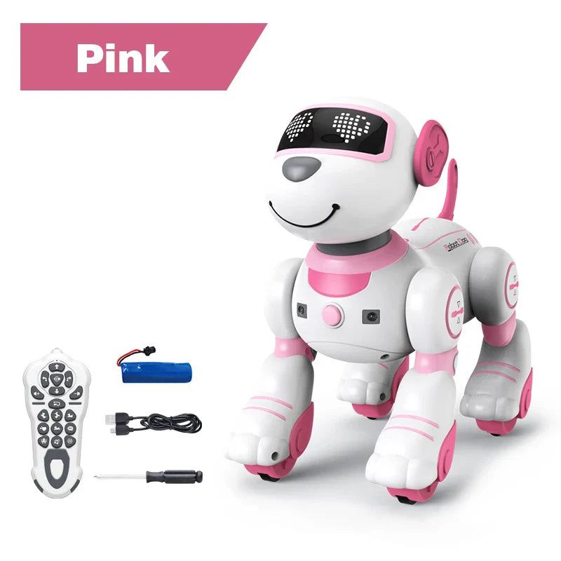 2-in-1 Intelligent Remote Control Robot Dog – Programmable Stunt & Voice Command Toy with Touch & Music for Kids