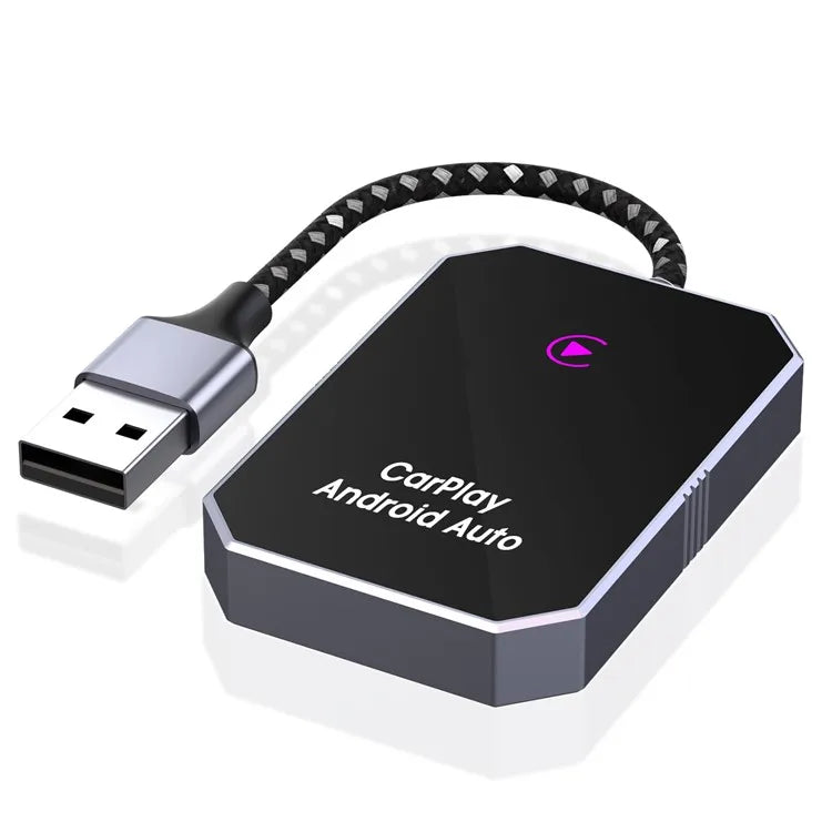 2-in-1 CarPlay & Android Auto Wireless Adapter – Mini 5G/WiFi Connector for iPhone & Android