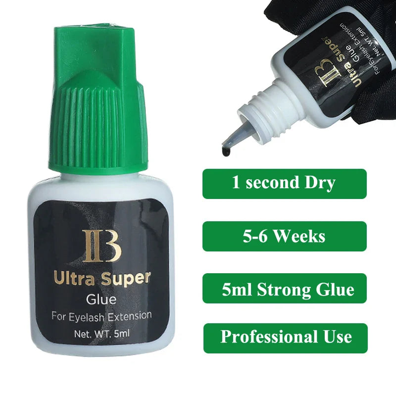 Original IB Lash Glue Super Plus Hyper Bond - I-Beauty Eyelash Extension Adhesive, Long Lasting & Fast Dry, Korea