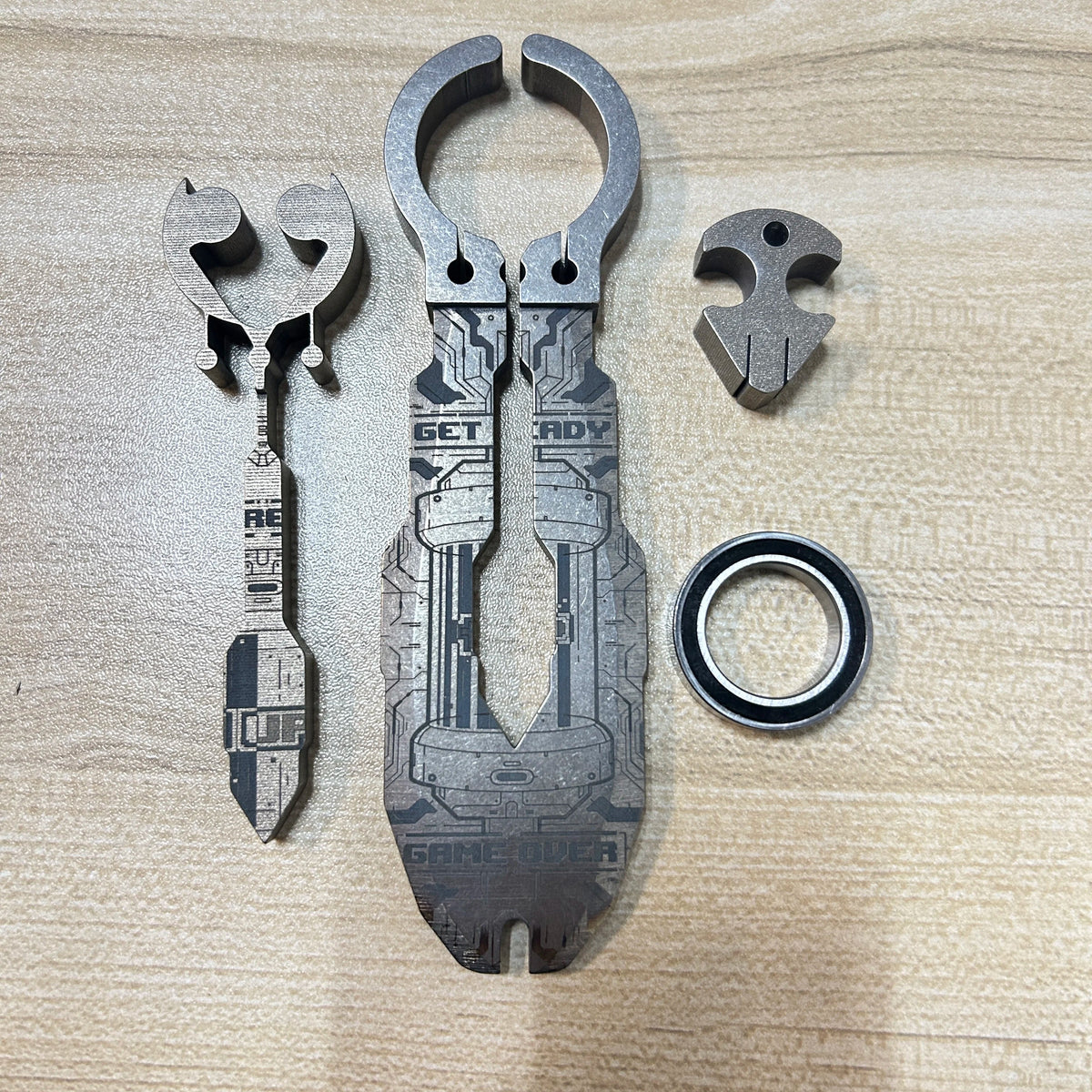 3-in-1 Titanium Alloy Tuning Fork - 143mm Multi-Function Crowbar, Bottle Opener & DIY Tool for Play and Collecting