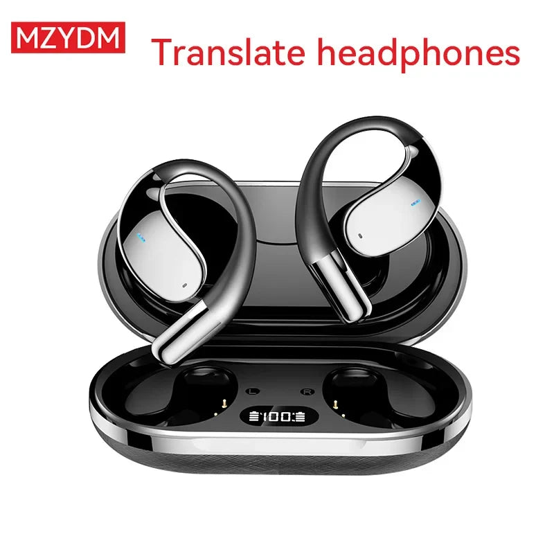 3-in-1 AI Translator Earbuds - Bluetooth 5.4 Smart Voice Headset with Real-Time Translation, Noise Cancellation & 144 Languages Support