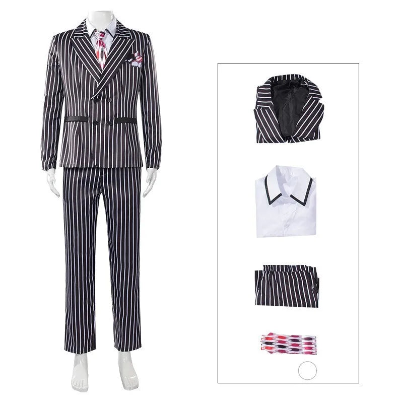 Fulujiacos Jim Carrey Cosplay Costume — Yellow Stanley Ipkiss Suit from The Mask