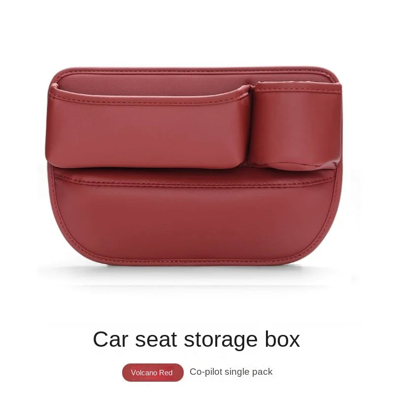 Leather Car Seat Gap Organizer β Multifunctional Crevice Filler with Cup Holder & Side Storage Pocket for Car Interior