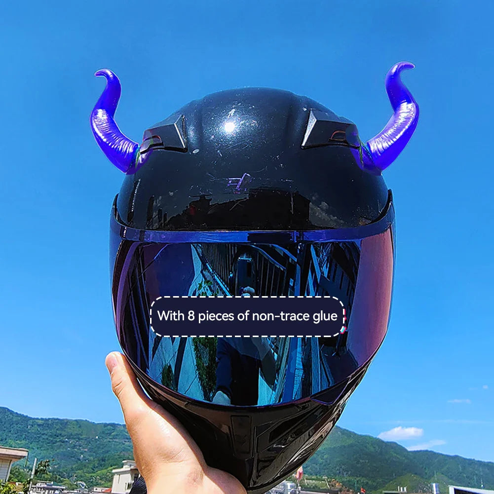 2Pcs Motorcycle Helmet Devil Horns β Stylish Motorbike Helmet Accessories with Suction Cups