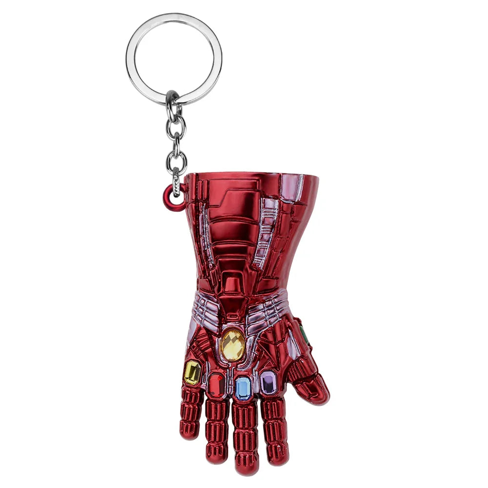Marvel Iron Man Infinity Gauntlet Keychain – Avengers Infinity Stones Pendant for Fans Gift
