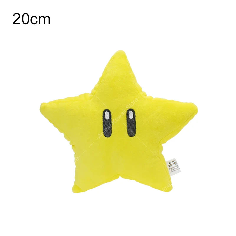 Super Bros Yellow Super Star Plush Doll — Shine Sprite Stuffed Toy Pillow Kids Gift