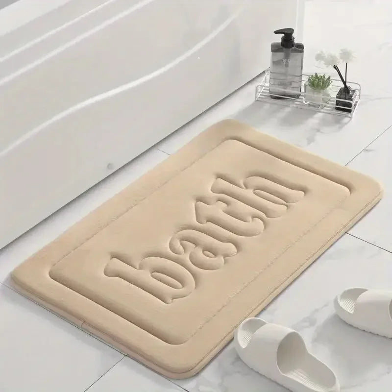 Soft Anti-Slip Bathroom Floor Mat β 1.2cm Thick Water-Absorbing Flannel Door Mat, Home Decoration