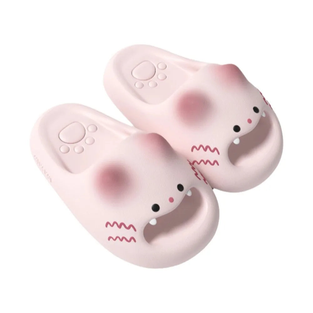 Women's Cat Paw Slippers - Waterproof Closed-Toe Soft Anti-Slip Home Shoes