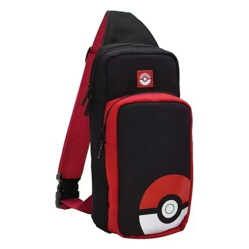 Pokemon Pikachu Crossbody Storage Bag โ Travel Case for Nintendo Switch OLED, Lite, Dock & Game Console Carry Pouch