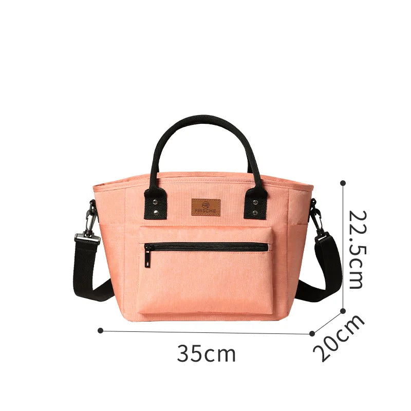 Portable Insulated Lunch Bag – Waterproof Picnic Lunch Box Tote for Office, Rice, and Meals