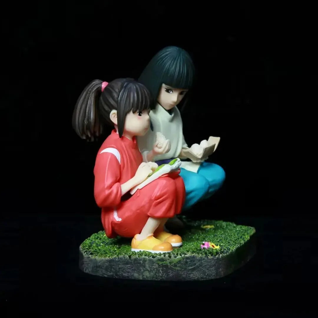 Bandai Hayao Miyazaki Anime Figurines – Chihiro Meets Haku Onigiri Scene 2D Desktop Display