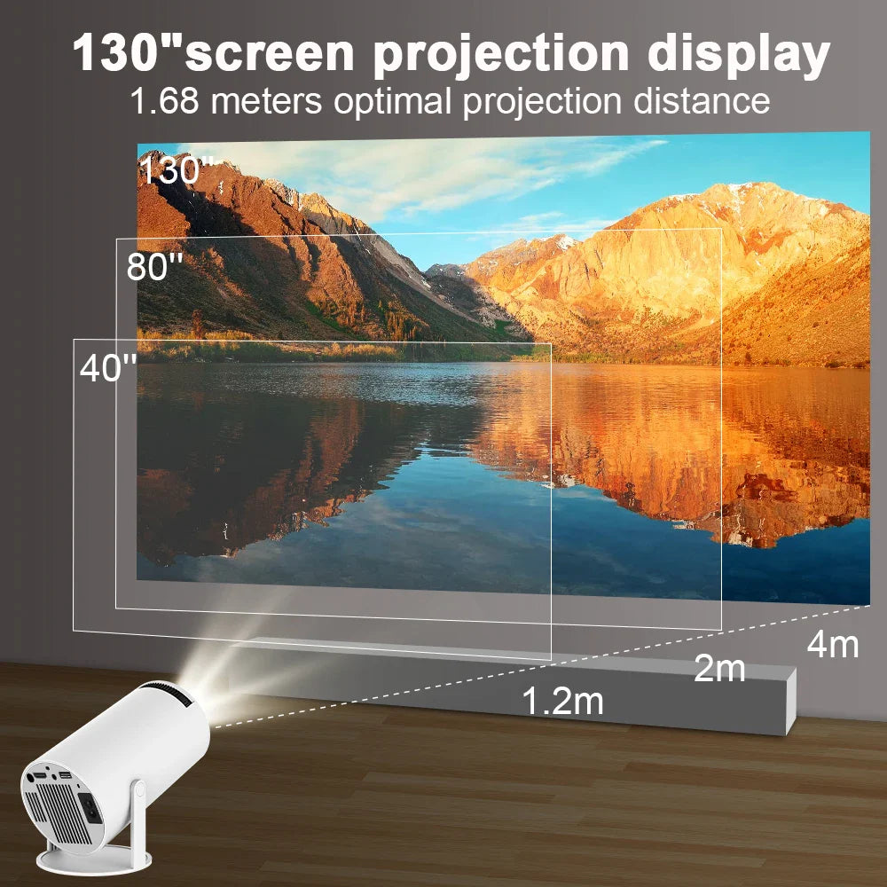 Transpeed 4K Projector with Android 11, Dual Wifi6, and BT5.0 - 200 ANSI Allwinner H713, 1080P HD 1280x720P, Portable Home and Outdoor Cinema Projector