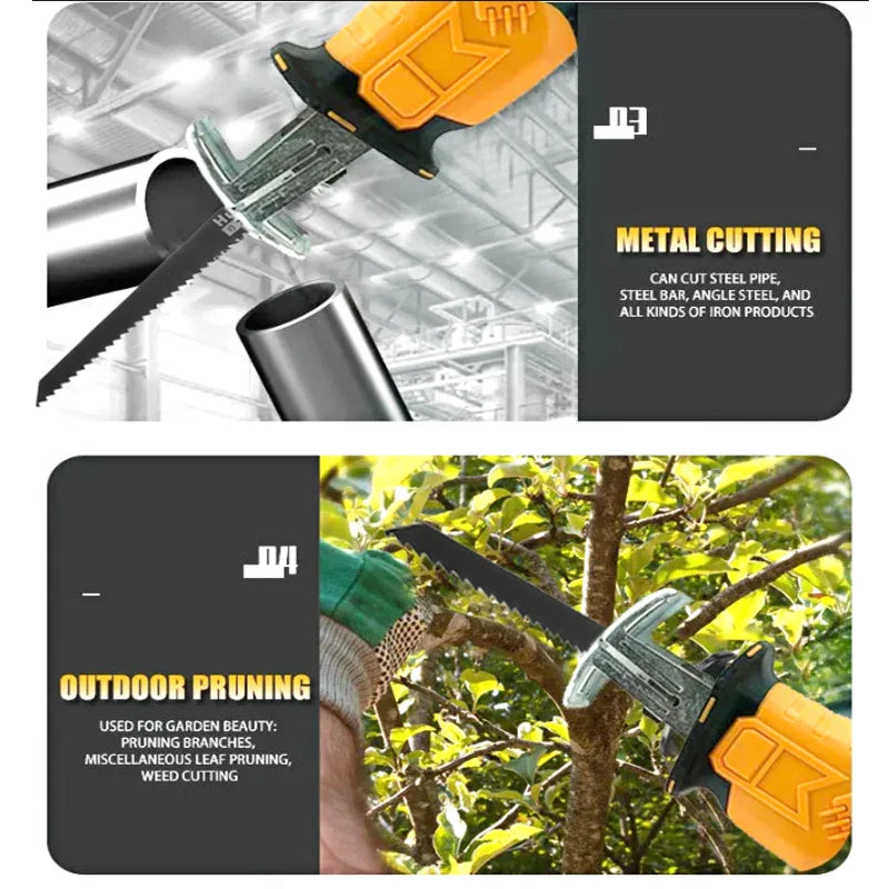 Electric Goddess Cordless Reciprocating Saw β Multi-Functional Metal & Garden Tree Cutting Power Tool for DeWalt 20V Batteries