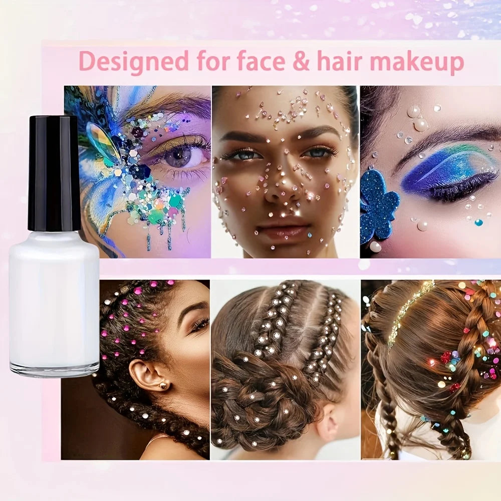 Colorful Glitter Wax Paper Brush Tattoo Kit – DIY Temporary Body Art with Vibrant Designs & Supplies