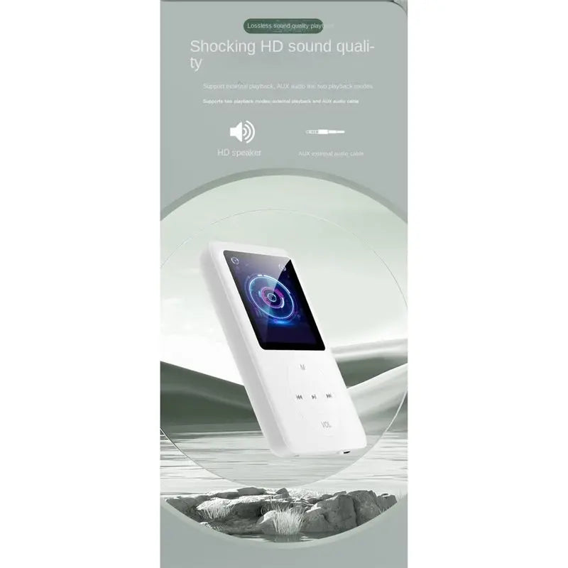 64GB Portable MP3 Player - Rechargeable Digital Music Player with E-Book Function for Kids & Adults