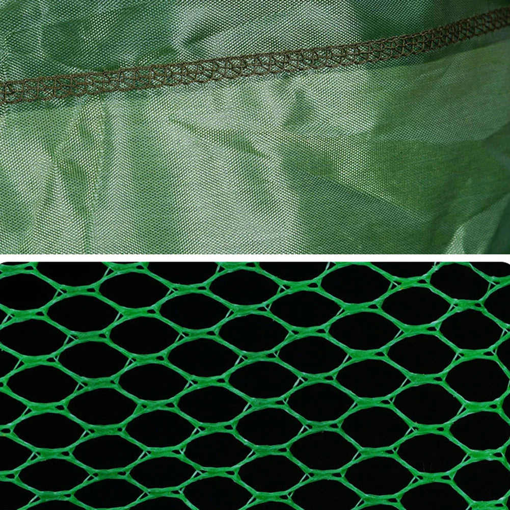 Portable Folding Nylon Mesh Fish Cage β Steel Ring Trap Net Basket for Fishing Storage & Accessories