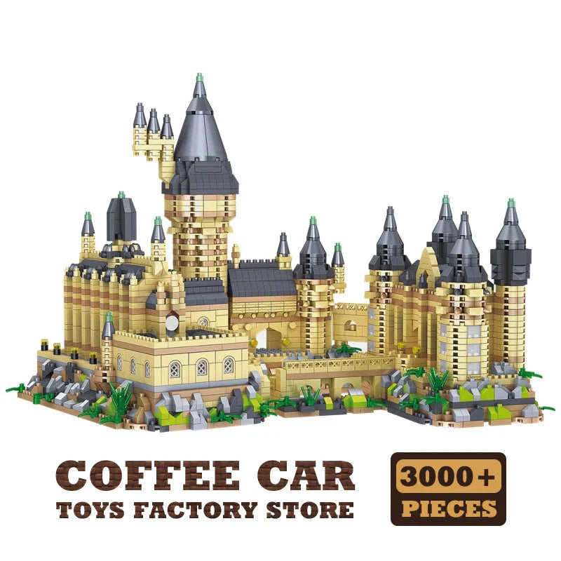 Creative Magic School Diamond Bricks Set — Medieval Castle MOC Building Blocks DIY Toy for Kids & Adults, Perfect Christmas Gift