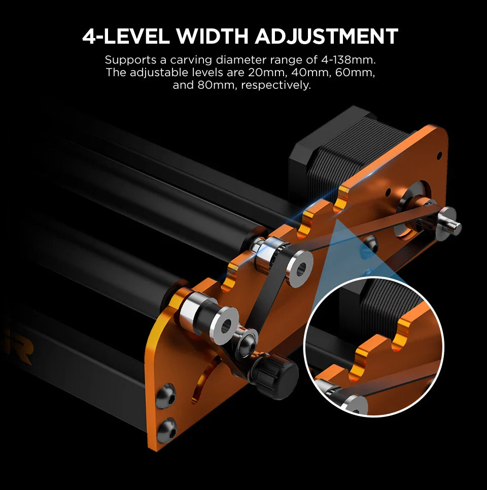 ACMER M2 Laser Rotary Roller β 360Β° Y-Axis Rotary for Laser Engraving & Cutting Cylindrical Objects