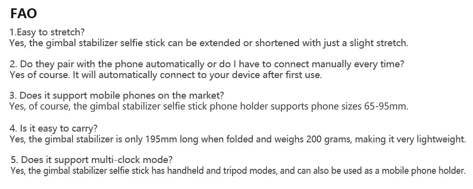 Q08 Handheld Gimbal Stabilizer with Selfie Stick & Fill Light – Bluetooth Tripod for Smartphone & Action Camera