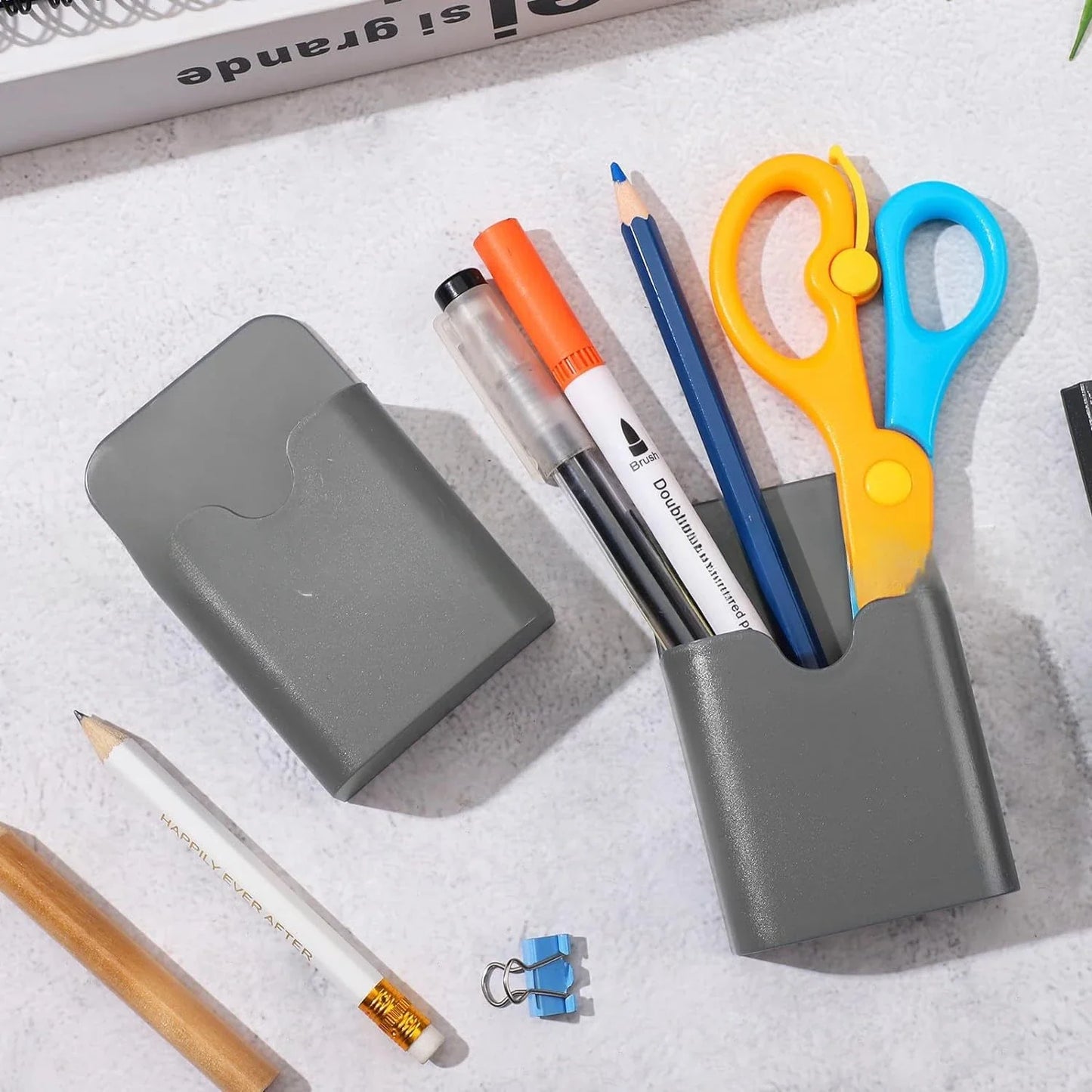 Magnetic Whiteboard Storage Box β Pen, Chalk & Eraser Holder with Hanging Plastic Design for Teaching & Office Use
