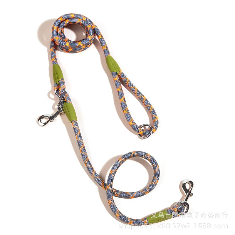 Reflective Nylon Dog Leash – Hands-Free Running & Walking Rope Lead for Small to Large Dogs