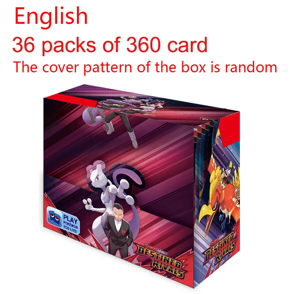 360Pcs Pokemon Cards – Destined Rivals Prismatic Evolutions Scarlet & Violet PALDEAN English Booster Pack