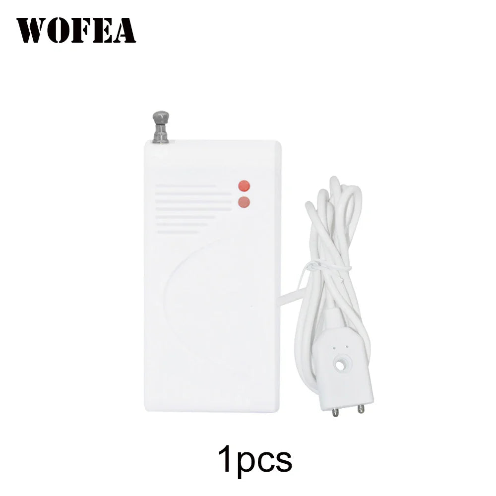 WOFEA 433MHz Wireless Water Leak Sensor – High Performance Water Leakage Detector Alarm for Home Security Alarm System Protection