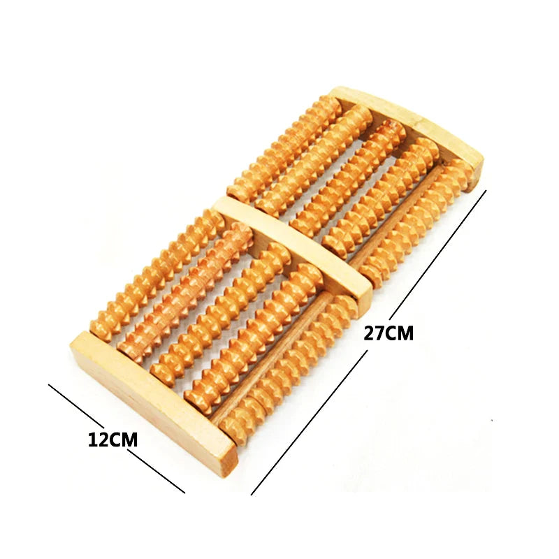 Dual Wooden Foot Roller Massager — Relieves Plantar Fasciitis, Heel & Arch Pain, Stress Relief & Relaxation Gift