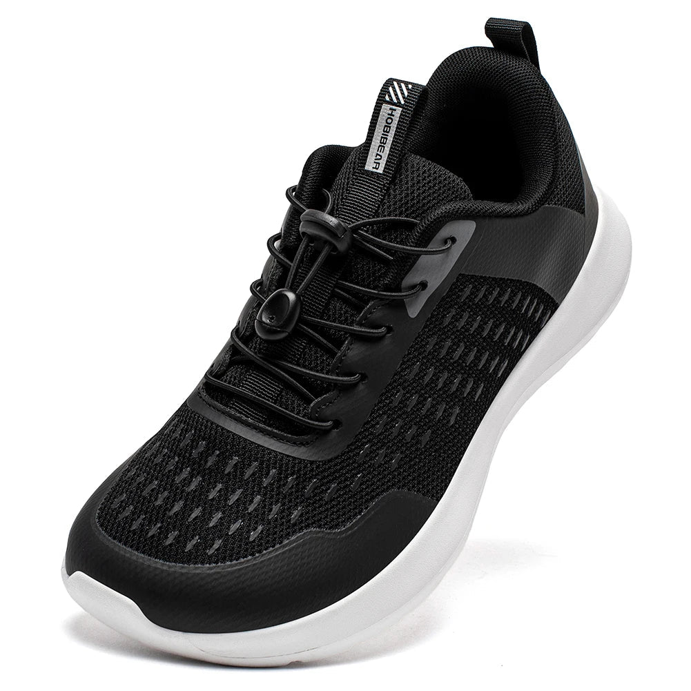 HOBIBEAR Wide Toe Running Shoes — Men & Women Non-Slip Elastic Band Sneakers, Comfortable Walking Footwear