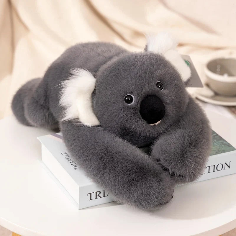 30-65cm Kawaii Forest Animal Plush Dolls – Soft Long-Arm Raccoon, Dinosaur, Sloth, Panda & Koala Pillow Toys for Home Decor