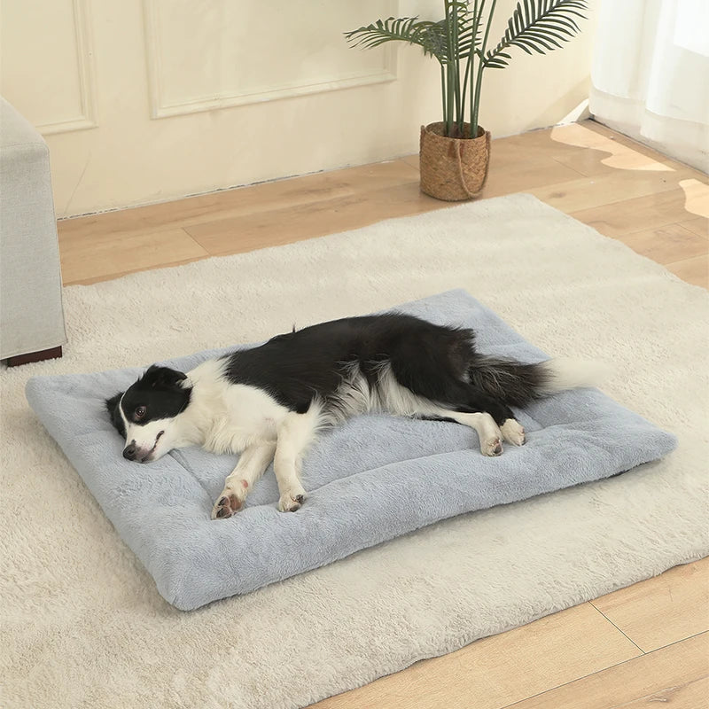 Soft Long Plush Dog & Cat Bed – Cozy Pet House Cushion Basket Sleeping Sofa