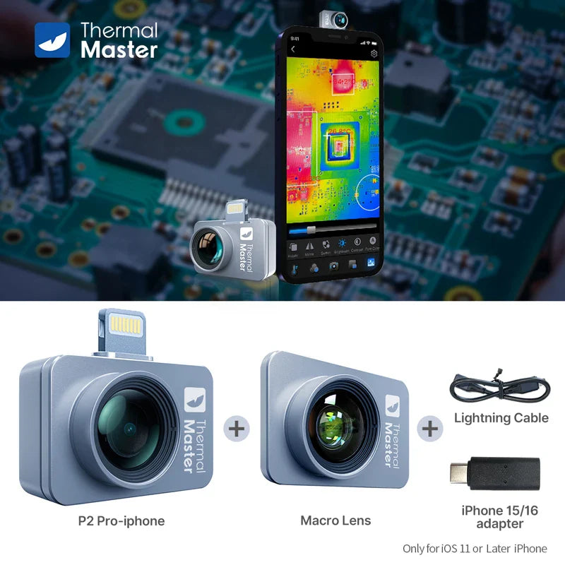 P2PRO Macro Thermal Imager – 600℃ Infrared Camera 256x192 for Android & iPhone