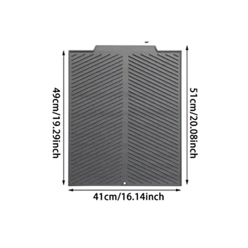 WCIC Silicone Draining Board Mat | S/M/L Folding Dish Drying Pad, Heat Resistant, Eco-Friendly for Pots & Cups