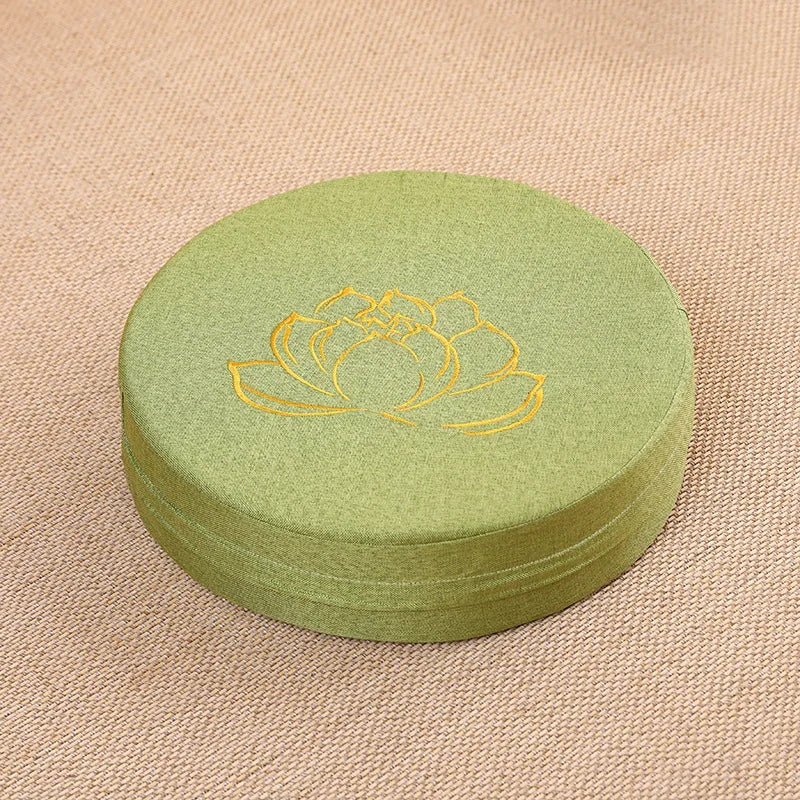 Yoga Meditation Cushion – 40x6cm Hard Linen Lotus Pillow with Backrest, Removable & Washable Tatami Mat