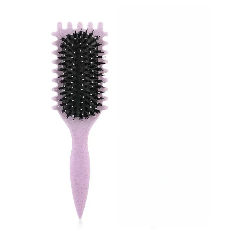 Salon Curly Hair Styling Brush – Detangling & Shaping Tool for Men’s and Women’s Curls
