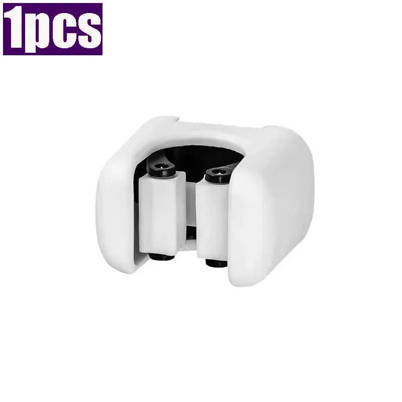 1/4PCS Wall-Mounted Mop Clip Holder — No-Punch Broom & Brush Hanger Rack for Kitchen & Bathroom Organization