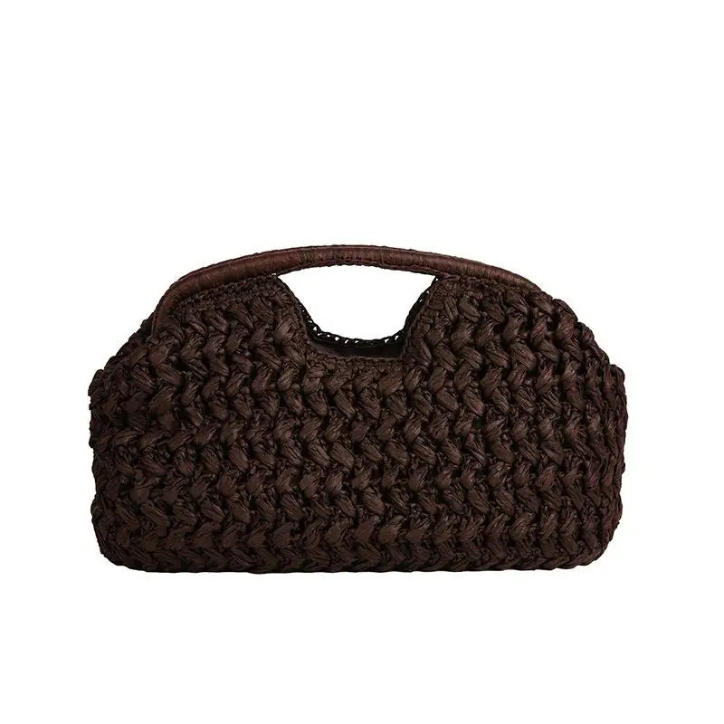 Fashion Elegant Woven Handbag — Female Beach Straw Underarm Bag, Versatile Shoulder & Evening Bag for Women Gifts