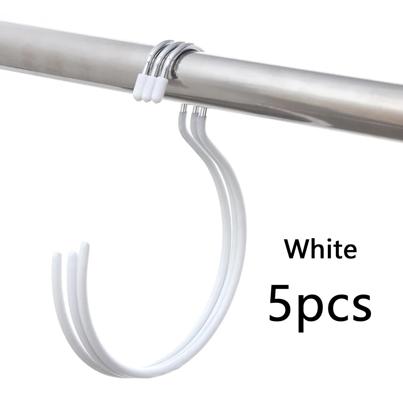 Non-Slip Plastic Coated Scarf Storage Rack – Multifunctional Tie, Belt & Hat Hanger Organizer Hook for Closet (1/2/5 Pack)