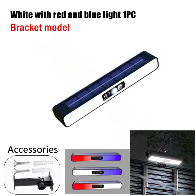 Powerful LED Solar Outdoor Wall Lamp – Rechargeable Human Motion Sensor Light for Garden, Terrace, Garage & Street