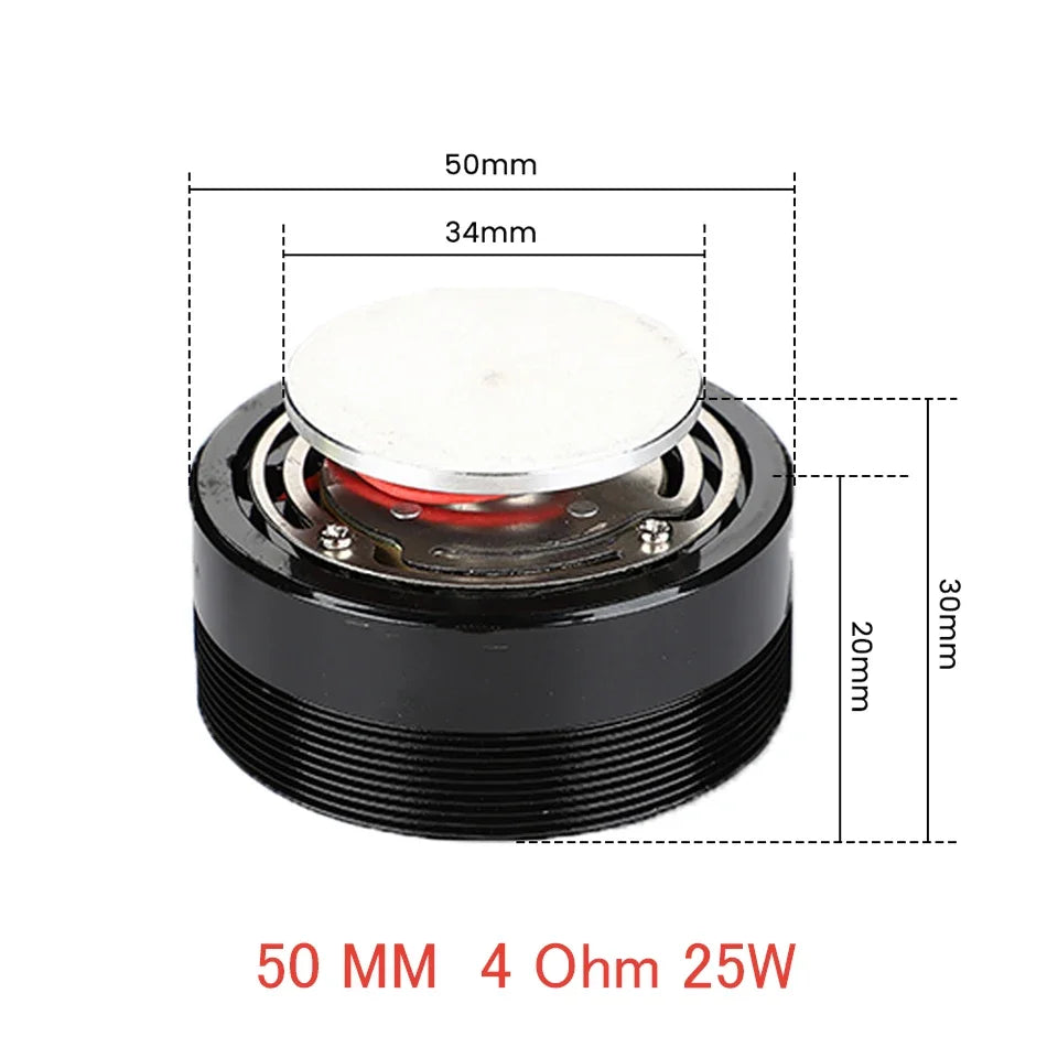 AIYIMA Portable Audio Speaker — 25W/20W Full Range 4Ω/8Ω Vibration Bass Speaker, 44/50MM Resonance Altavoz Portátil