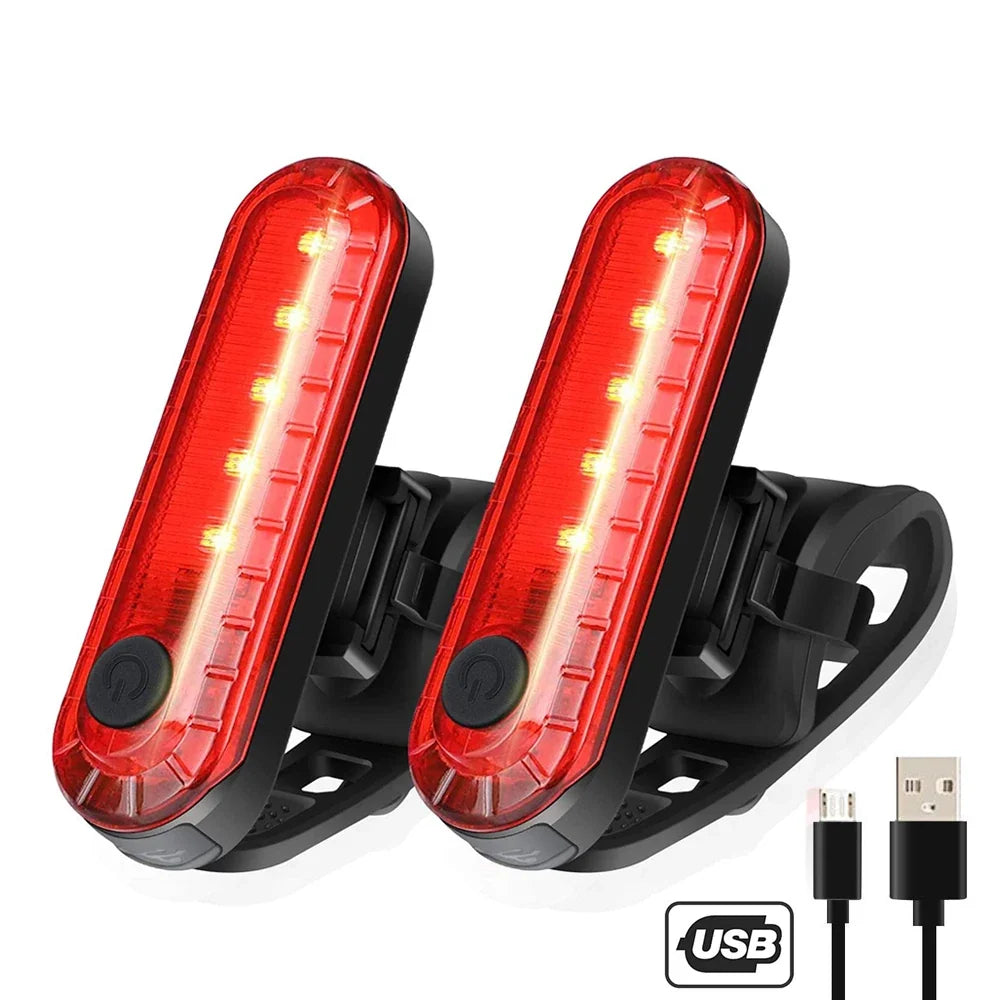USB Rechargeable Ultra Bright Rear Bike Tail Light – Easy Install Cycling Safety Taillight for Bicycle Night Riding Accessory
