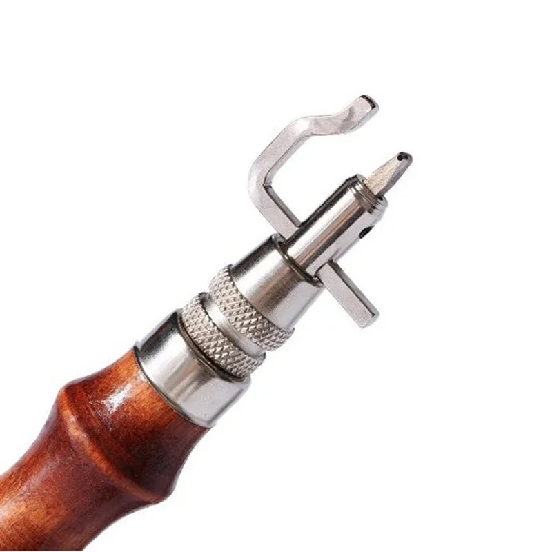 7-in-1 Professional Leather Craft Tool – Adjustable Stitching, Slotting & Creasing Trimmer for DIY Handmade Leatherwork