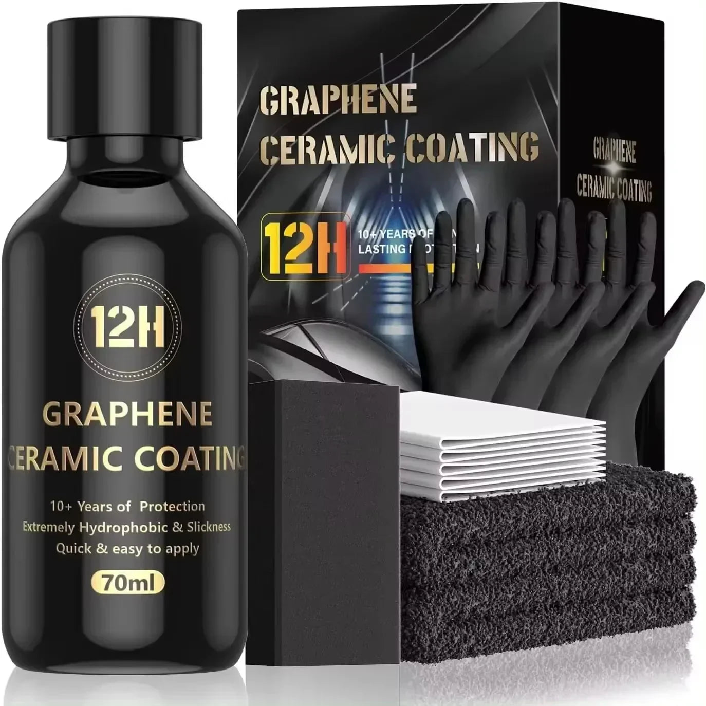 Graphene Ceramic Coating 20H/12H — Self-Healing UV Protection Car Detailing Coating for Long-Lasting Shine