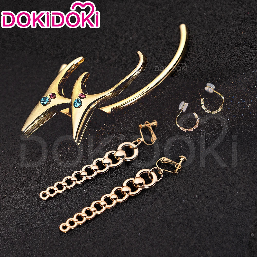 Rumii Miraa Zoeyy Cosplay Earrings — DokiDoki Metal Headwear for Halloween & Costume Accessories
