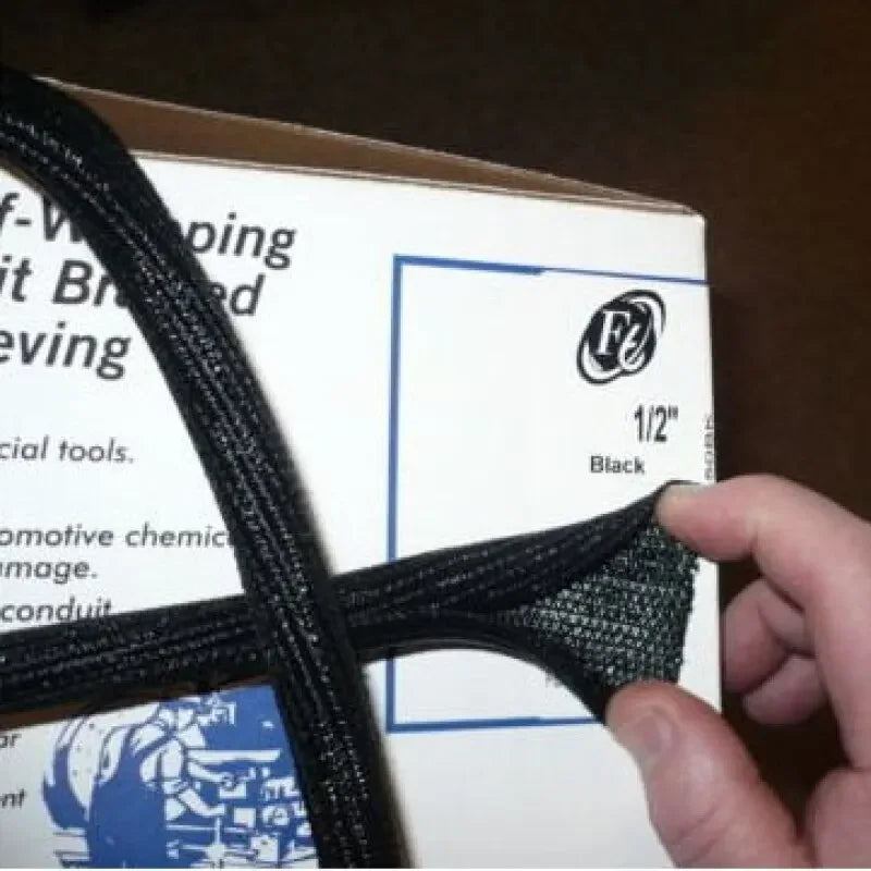 3M Black Insulated Braid Sleeving – 19mm Tight PET Wire Cable Protection, Expandable Cable Sleeve for Wire Gland