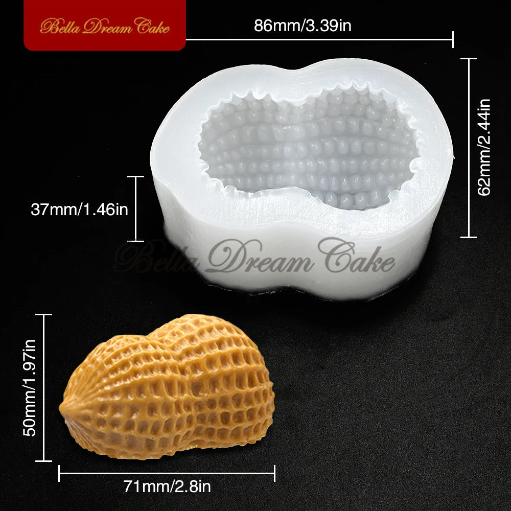Peanut Design Silicone Mousse Mold – Pudding, Fondant, Chocolate & DIY Cake Decorating Bakeware Tool