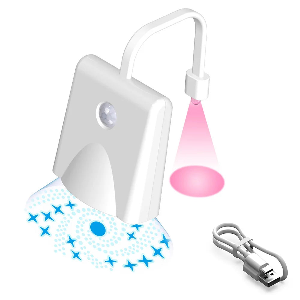 LED Motion Sensor Toilet Night Light – Automatic Body Sensing Waterproof Bathroom Night Lamp for Toilet Bowl Backlight