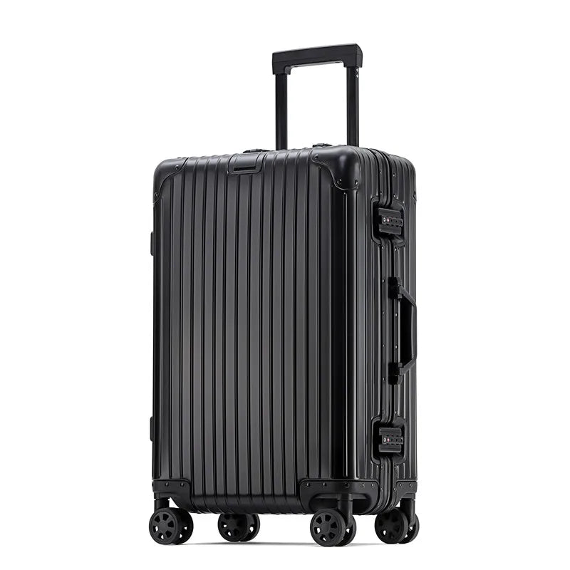 Aluminum Magnesium Alloy Rolling Suitcase – Designer Carry-On & Cabin Luggage, 20/28/30 Inch Trolley Case