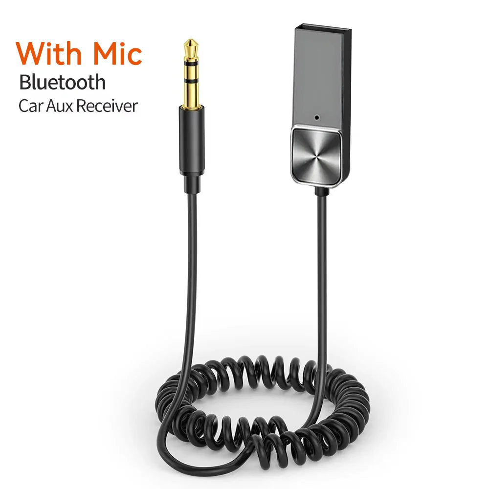 Bluetooth Car AUX Adapter – USB to 3.5mm Stereo Wireless Audio Receiver & Handsfree Dongle