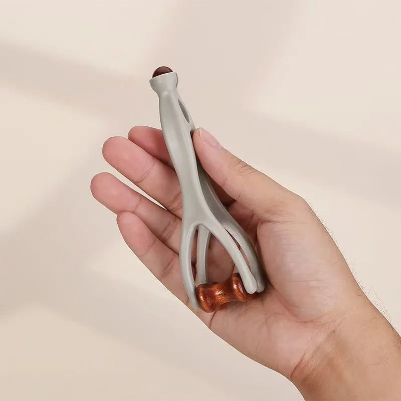 Finger & Hand Massager Roller Tool for Carpal Tunnel Relief – Wooden Acupressure Massage Device for Stress, Pain & Hand Discomfort Relief
